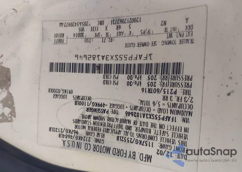 2003 Ford Taurus Ses from USA, damaged, VIN 1FAFP55SX3A182646